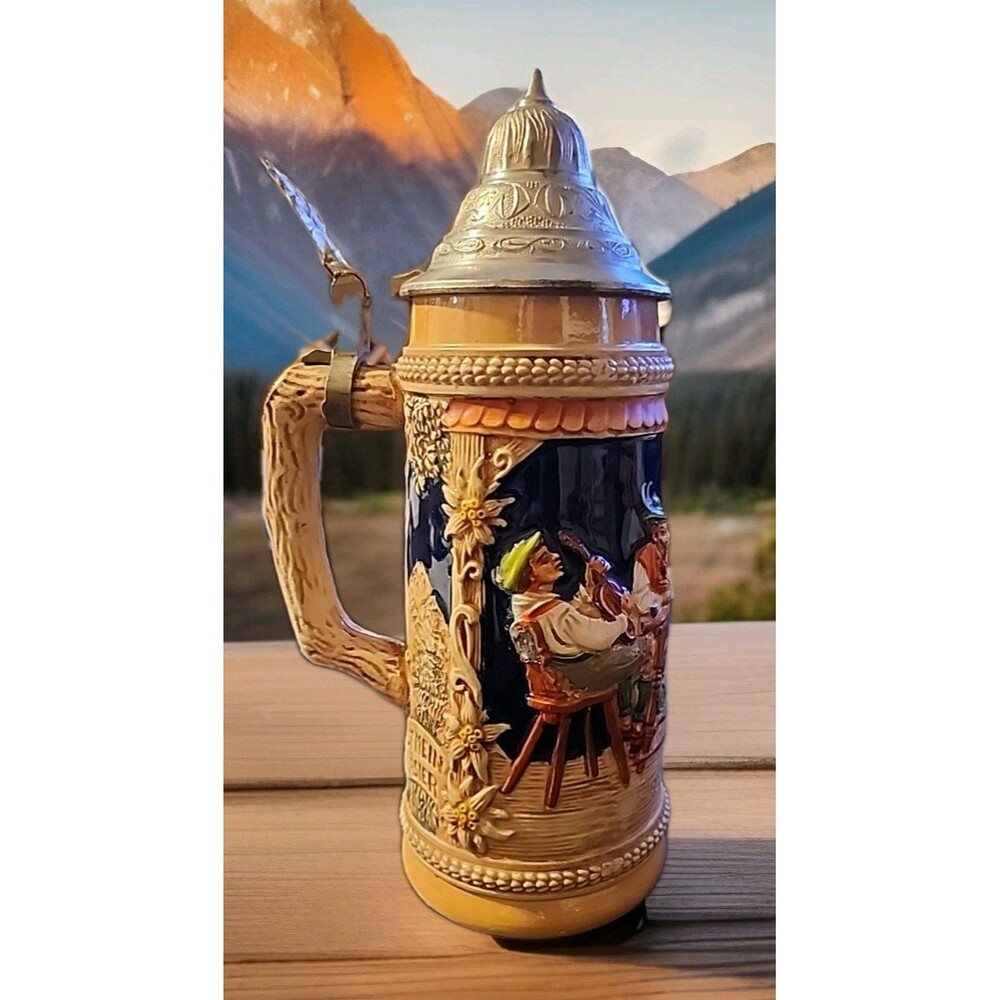 Vintage Gerz Beer Stein Made In W. Germany "Aufder Alm" - Picture 2 of 9